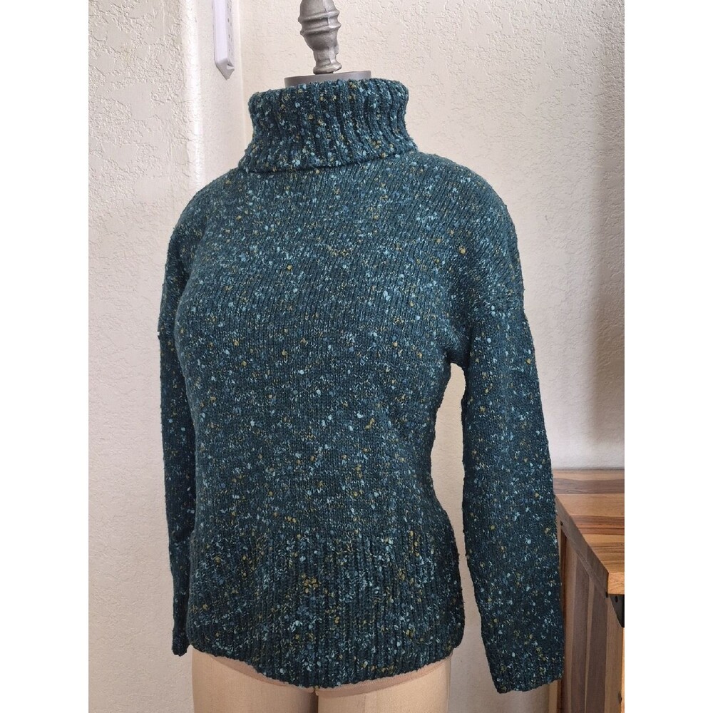 J. Jill Chunk Knit Multi Color, Turtle neck 57% Cotton blend Sweater